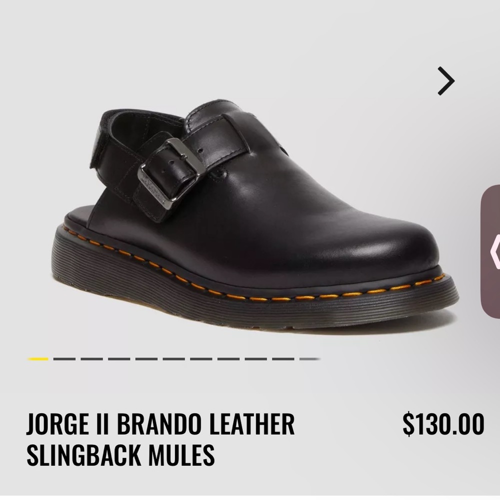 Dr Marten JORGE II BRANDO LEATHER SLINGBACK MULES